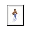 Picture of Brunette Mermaid _GroupedProduct_Rectangle_Portrait_Mini_ _GroupedProduct_Rectangle_Portrait_Framed_Matted_