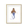 Picture of Brunette Mermaid _GroupedProduct_Rectangle_Portrait_Mini_ _GroupedProduct_Rectangle_Portrait_Framed_Matted_