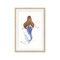 Picture of Brunette Mermaid _GroupedProduct_Rectangle_Portrait_Mini_ _GroupedProduct_Rectangle_Portrait_Framed_Matted_