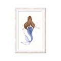 Picture of Brunette Mermaid _GroupedProduct_Rectangle_Portrait_Mini_ _GroupedProduct_Rectangle_Portrait_Framed_Matted_