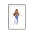 Picture of Brunette Mermaid _GroupedProduct_Rectangle_Portrait_Mini_ _GroupedProduct_Rectangle_Portrait_Framed_Matted_
