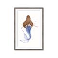 Picture of Brunette Mermaid _GroupedProduct_Rectangle_Portrait_Mini_ _GroupedProduct_Rectangle_Portrait_Framed_Matted_