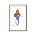 Picture of Brunette Mermaid _GroupedProduct_Rectangle_Portrait_Mini_ _GroupedProduct_Rectangle_Portrait_Framed_Matted_