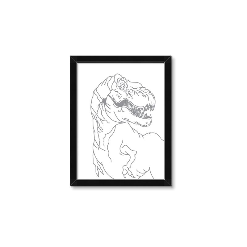 Picture of Dino Drawing _GroupedProduct_Rectangle_Portrait_Mini_ _GroupedProduct_Rectangle_Portrait_Framed_Matted_