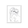 Picture of Dino Drawing _GroupedProduct_Rectangle_Portrait_Mini_ _GroupedProduct_Rectangle_Portrait_Framed_Matted_