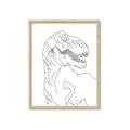 Picture of Dino Drawing _GroupedProduct_Rectangle_Portrait_Mini_ _GroupedProduct_Rectangle_Portrait_Framed_Matted_