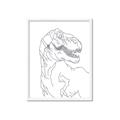 Picture of Dino Drawing _GroupedProduct_Rectangle_Portrait_Mini_ _GroupedProduct_Rectangle_Portrait_Framed_Matted_