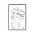 Picture of Dino Drawing _GroupedProduct_Rectangle_Portrait_Mini_ _GroupedProduct_Rectangle_Portrait_Framed_Matted_
