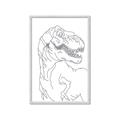 Picture of Dino Drawing _GroupedProduct_Rectangle_Portrait_Mini_ _GroupedProduct_Rectangle_Portrait_Framed_Matted_