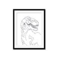 Picture of Dino Drawing _GroupedProduct_Rectangle_Portrait_Mini_ _GroupedProduct_Rectangle_Portrait_Framed_Matted_