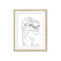 Picture of Dino Drawing _GroupedProduct_Rectangle_Portrait_Mini_ _GroupedProduct_Rectangle_Portrait_Framed_Matted_