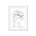 Picture of Dino Drawing _GroupedProduct_Rectangle_Portrait_Mini_ _GroupedProduct_Rectangle_Portrait_Framed_Matted_
