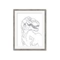 Picture of Dino Drawing _GroupedProduct_Rectangle_Portrait_Mini_ _GroupedProduct_Rectangle_Portrait_Framed_Matted_
