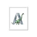 Picture of Green Dino A  _GroupedProduct_Rectangle_Portrait_Mini_ _GroupedProduct_Rectangle_Portrait_Framed_Matted_