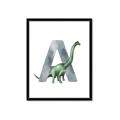 Picture of Green Dino A  _GroupedProduct_Rectangle_Portrait_Mini_ _GroupedProduct_Rectangle_Portrait_Framed_Matted_