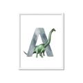 Picture of Green Dino A  _GroupedProduct_Rectangle_Portrait_Mini_ _GroupedProduct_Rectangle_Portrait_Framed_Matted_