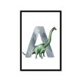 Picture of Green Dino A  _GroupedProduct_Rectangle_Portrait_Mini_ _GroupedProduct_Rectangle_Portrait_Framed_Matted_