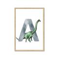 Picture of Green Dino A  _GroupedProduct_Rectangle_Portrait_Mini_ _GroupedProduct_Rectangle_Portrait_Framed_Matted_