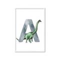 Picture of Green Dino A  _GroupedProduct_Rectangle_Portrait_Mini_ _GroupedProduct_Rectangle_Portrait_Framed_Matted_