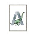 Picture of Green Dino A  _GroupedProduct_Rectangle_Portrait_Mini_ _GroupedProduct_Rectangle_Portrait_Framed_Matted_