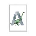 Picture of Green Dino A  _GroupedProduct_Rectangle_Portrait_Mini_ _GroupedProduct_Rectangle_Portrait_Framed_Matted_
