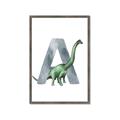Picture of Green Dino A  _GroupedProduct_Rectangle_Portrait_Mini_ _GroupedProduct_Rectangle_Portrait_Framed_Matted_