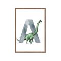 Picture of Green Dino A  _GroupedProduct_Rectangle_Portrait_Mini_ _GroupedProduct_Rectangle_Portrait_Framed_Matted_