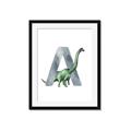Picture of Green Dino A  _GroupedProduct_Rectangle_Portrait_Mini_ _GroupedProduct_Rectangle_Portrait_Framed_Matted_