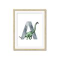 Picture of Green Dino A  _GroupedProduct_Rectangle_Portrait_Mini_ _GroupedProduct_Rectangle_Portrait_Framed_Matted_