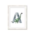 Picture of Green Dino A  _GroupedProduct_Rectangle_Portrait_Mini_ _GroupedProduct_Rectangle_Portrait_Framed_Matted_