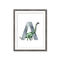 Picture of Green Dino A  _GroupedProduct_Rectangle_Portrait_Mini_ _GroupedProduct_Rectangle_Portrait_Framed_Matted_