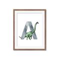 Picture of Green Dino A  _GroupedProduct_Rectangle_Portrait_Mini_ _GroupedProduct_Rectangle_Portrait_Framed_Matted_