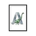 Picture of Green Dino A  _GroupedProduct_Rectangle_Portrait_Mini_ _GroupedProduct_Rectangle_Portrait_Framed_Matted_
