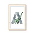Picture of Green Dino A  _GroupedProduct_Rectangle_Portrait_Mini_ _GroupedProduct_Rectangle_Portrait_Framed_Matted_