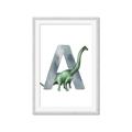Picture of Green Dino A  _GroupedProduct_Rectangle_Portrait_Mini_ _GroupedProduct_Rectangle_Portrait_Framed_Matted_