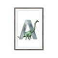 Picture of Green Dino A  _GroupedProduct_Rectangle_Portrait_Mini_ _GroupedProduct_Rectangle_Portrait_Framed_Matted_