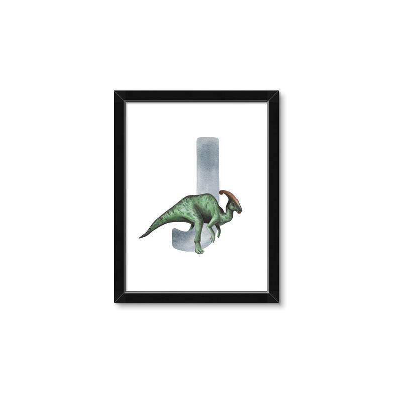 Picture of Green Dino J  _GroupedProduct_Rectangle_Portrait_Mini_ _GroupedProduct_Rectangle_Portrait_Framed_Matted_