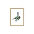 Picture of Green Dino J  _GroupedProduct_Rectangle_Portrait_Mini_ _GroupedProduct_Rectangle_Portrait_Framed_Matted_