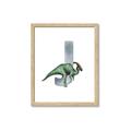 Picture of Green Dino J  _GroupedProduct_Rectangle_Portrait_Mini_ _GroupedProduct_Rectangle_Portrait_Framed_Matted_