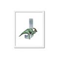 Picture of Green Dino J  _GroupedProduct_Rectangle_Portrait_Mini_ _GroupedProduct_Rectangle_Portrait_Framed_Matted_