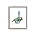 Picture of Green Dino J  _GroupedProduct_Rectangle_Portrait_Mini_ _GroupedProduct_Rectangle_Portrait_Framed_Matted_