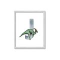 Picture of Green Dino J  _GroupedProduct_Rectangle_Portrait_Mini_ _GroupedProduct_Rectangle_Portrait_Framed_Matted_