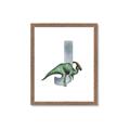Picture of Green Dino J  _GroupedProduct_Rectangle_Portrait_Mini_ _GroupedProduct_Rectangle_Portrait_Framed_Matted_