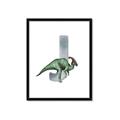 Picture of Green Dino J  _GroupedProduct_Rectangle_Portrait_Mini_ _GroupedProduct_Rectangle_Portrait_Framed_Matted_