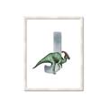 Picture of Green Dino J  _GroupedProduct_Rectangle_Portrait_Mini_ _GroupedProduct_Rectangle_Portrait_Framed_Matted_