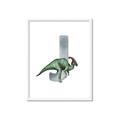 Picture of Green Dino J  _GroupedProduct_Rectangle_Portrait_Mini_ _GroupedProduct_Rectangle_Portrait_Framed_Matted_