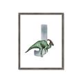 Picture of Green Dino J  _GroupedProduct_Rectangle_Portrait_Mini_ _GroupedProduct_Rectangle_Portrait_Framed_Matted_