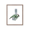 Picture of Green Dino J  _GroupedProduct_Rectangle_Portrait_Mini_ _GroupedProduct_Rectangle_Portrait_Framed_Matted_