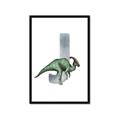 Picture of Green Dino J  _GroupedProduct_Rectangle_Portrait_Mini_ _GroupedProduct_Rectangle_Portrait_Framed_Matted_