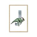 Picture of Green Dino J  _GroupedProduct_Rectangle_Portrait_Mini_ _GroupedProduct_Rectangle_Portrait_Framed_Matted_